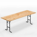 Set 10 Tische aus Holz für Biergarnitur 220x80 Feste Garten Aktion