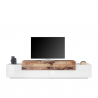 Moderner TV-Schrank 240cm, 4 Fächer, 3 Türen, Weiß-Holz, Corona Low Maple Angebot