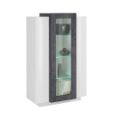 Design Wohnzimmervitrine in Schiefer und Hochglanz Weiß Corona Angebot
