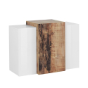 Weiß glänzendes und hölzernes Hängeregal mit 3 Türen für Wohnzimmer Corona Unit Maple Angebot