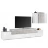 Wohnwand Wohnzimmer Hängeschrank TV-Möbel Weiß Grau Corona Angebot