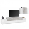 Wohnzimmer-Wand-TV-Schrank weiß grau Corona Angebot