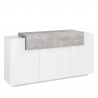 Sideboard Wohnzimmer 160cm Buffet 3 Fächer Weiß Grau Corona Side Bronx Angebot