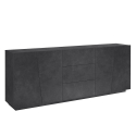 Küchen- und Wohnzimmer-Sideboard 220cm mit 2 Fächern und 3 Schubladen in Schiefer-Design Vega Side Angebot