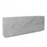 Design-Sideboard 4 Türen 3 Schubladen 220cm Grau Ping Wide Angebot