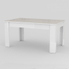Weißer Hochglanz-Esstisch ausziehbar 140-190x90cm für Esszimmer Jesi Light Angebot