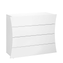 Designer-Kommode Schlafzimmer 4 Schubladen Hochglanz Weiß Arco Draw Angebot