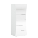 Kommode Schlafzimmer 6 Schubladen Hochglanz Weiß Arco Septet Angebot