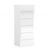 Schlafzimmerkommode mit 6 Schubladen in glänzend weiß Arco Septet