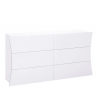 Schlafzimmerkommode mit 6 Schubladen weiß glänzend Arco Sideboard Angebot