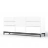 Sideboard 170cm weiß glänzend mit Tür und 6 Schubladen Metis Side Up