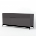 Sideboard Metis Four Up Report, 170 cm, 3 Türen, Schublade, hochglanz Anthrazit Angebot