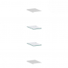 Set aus 4 Wandregalen Holz und Glas Design Wohnzimmer Joy Wall Angebot