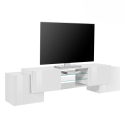 TV-Schrank 190cm Wohnzimmer 4 Türen 2 Glasböden Design Pillon XL