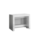 Ausziehbarer weißer Esstisch Konsole 90x51-300cm Pratika Larch Angebot