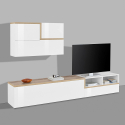 Wandregal TV-Schrank Wohnzimmer Design Zet Skone Acero