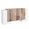 Moderne Credenza mit 5 Türen und 4 Regalböden, 170cm Pillon Lumi Acero Angebot