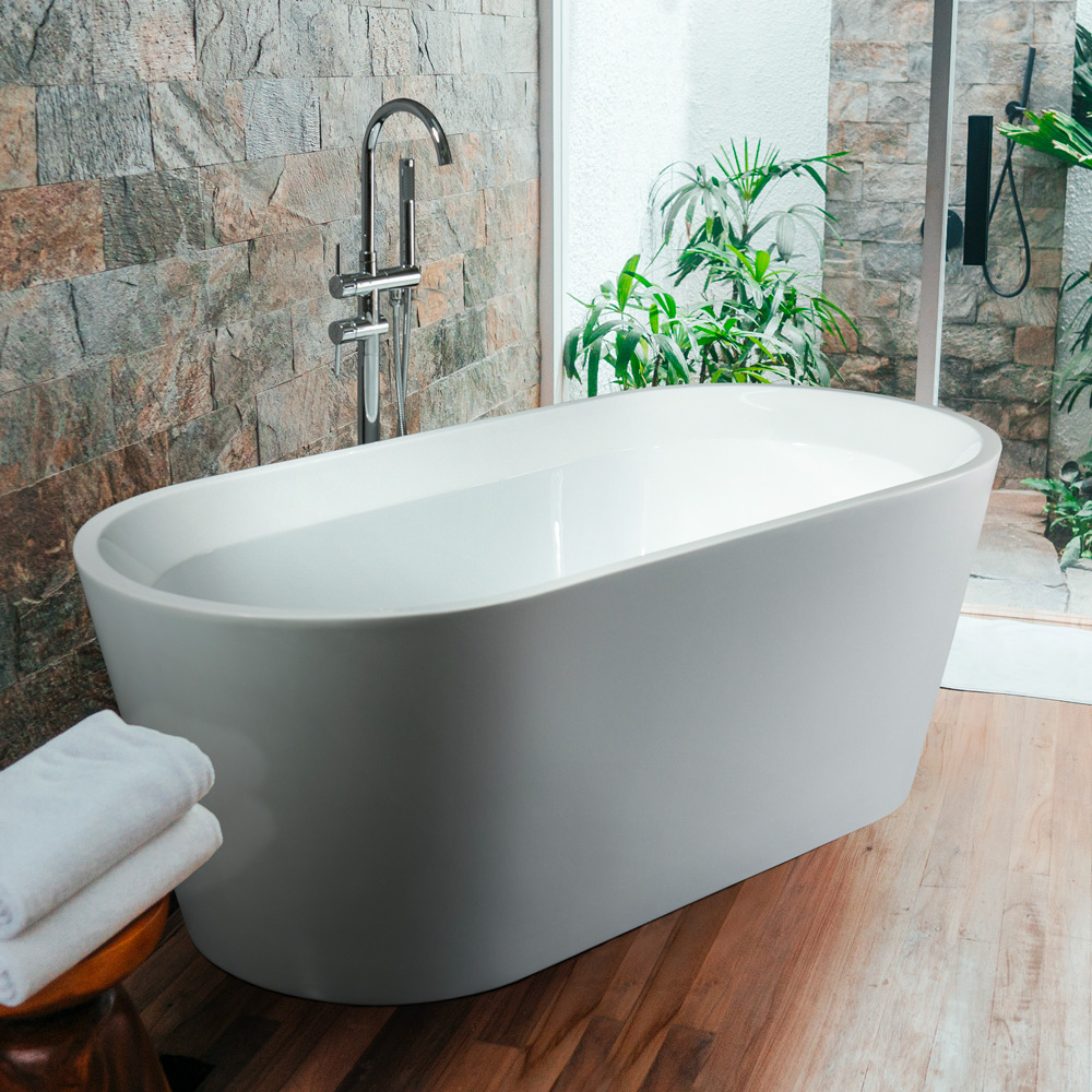 Freistehende Badewanne mit Ovalem Design aus Harz Arbe