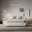 Doppelbett mit Bettkasten 160x190cm Kunstleder-Design Weiß Mika Rabatte
