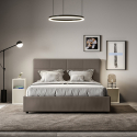 Doppelbett Kunstleder mit Bettkasten 160x190cm Design Mika Coffee Rabatte