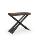 Ausziehbarer Konsolentisch 90x40-300cm Holz moderner Design Diago Noix Angebot