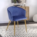 Moderner Samt Stuhl Küche Esszimmer Schlafzimmer goldene Beine Patogu Rabatte