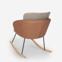 Schaukelstuhl modern Holz Sessel Wohnzimmer Kissen Supoles