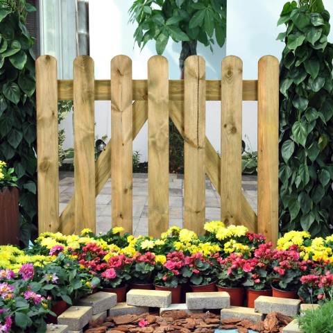 Holztor Garten 100x100 cm Zaun Eingang Mini-Garten Aktion