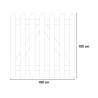 Holztor Garten 100x100 cm Zaun Eingang Mini-Garten Angebot
