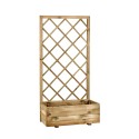 Holzpflanzkasten mit Rankgitter für Garten und Terrasse 70x35x140cm Ecoflora Verkauf