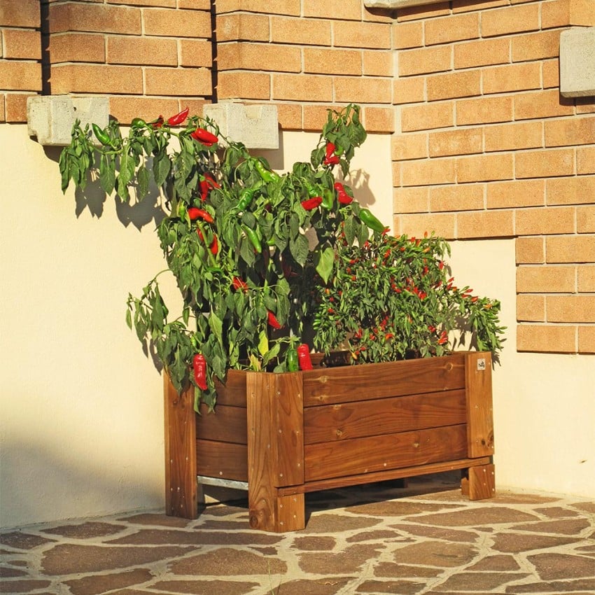 Pflanzengefäß Aus Holz Für Den Außenbereich, Garten, Balkon, Terrasse, 81 X 44 X 40 Cm