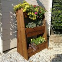 Ortolegno Schräg Hochbeet für Pflanzen Balkon Garten 67x46x100cm Aktion