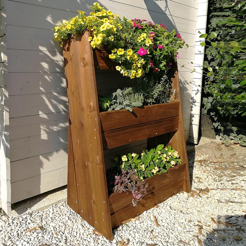 Ortolegno Schräg Hochbeet für Pflanzen Balkon Garten 67x46x100cm Aktion Ortolegno Schräg Hochbeet für Pflanzen Balkon Garten 67x46x100cm Aktion