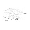 Vogelfutterhaus aus Holz für draußen Natural Angebot