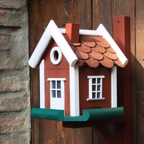 Vogelhaus aus Holz für Garten Party Rot Aktion