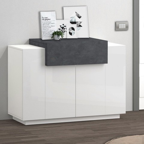 Moderne weiße Anrichte Küchenschrank Wohnzimmer Coro Bata Ardesia Aktion