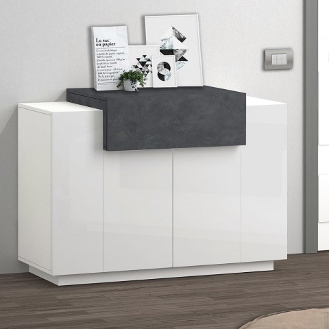 Sideboard Küche Wohnzimmer weiß modernes Sideboard Coro Bata Schiefer Aktion