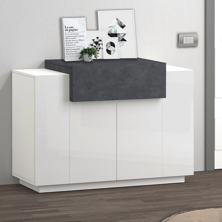 Moderne weiße Anrichte Küchenschrank Wohnzimmer Coro Bata Ardesia Aktion Moderne weiße Anrichte Küchenschrank Wohnzimmer Coro Bata Ardesia Aktion