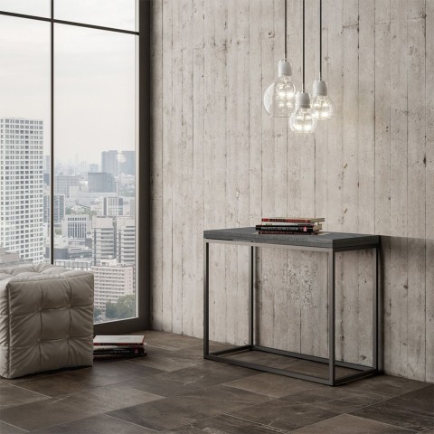Ausziehbarer Tisch Grau 90x90cm Nordica Libra Concrete