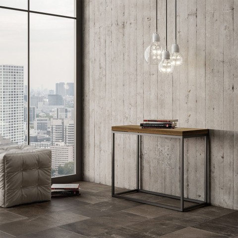 Ausziehbarer Tisch modern 90x45-90cm Holz Nordica Libra Oak