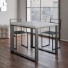 Ausziehbarer Esstisch Küche 90x90-180cm weiß Tecno Libra Aktion