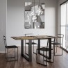 Ausziehbarer Esstisch Küche 90x90-180cm Tecno Libra Noix Sales