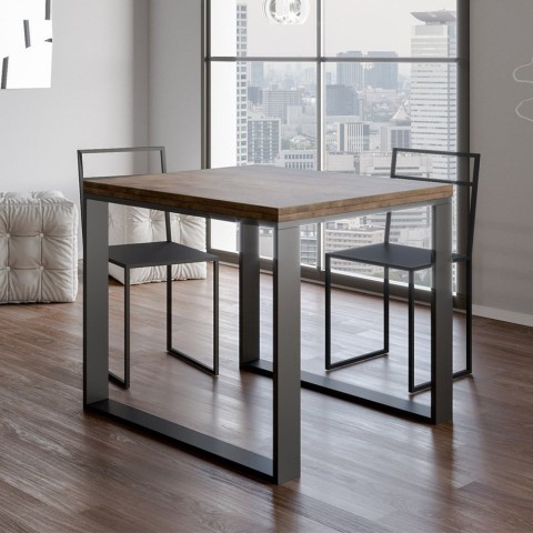 Ausziehbarer Esstisch Küche 90x90-180cm Tecno Libra Noix Aktion