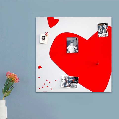 Magnettafel Wanddesign Herz Dekoration Heart Aktion