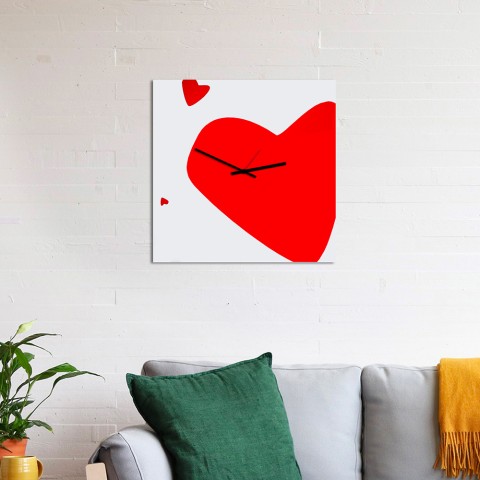 Moderne Wanduhr Herzdesign für Wohnzimmer und Küche AmOre Aktion