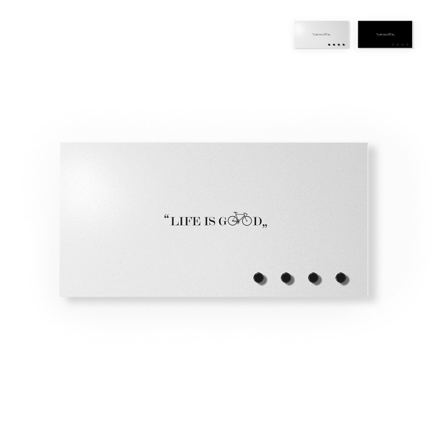 Moderner Wand-Schlüsselhalter Magnettafel Life is good Aktion
