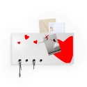 Moderner Wandorganizer Schlüsselbrett mit Magnettafel Heart Sales