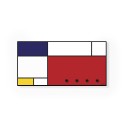 Mondrian moderne magnetische Kreidetafel Wand Schlüsselanhänger Angebot