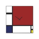 Magnetische Wandtafel Mondrian im modernen Design als Wanduhr Angebot