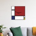 Magnetische Wandtafel Mondrian im modernen Design als Wanduhr Aktion